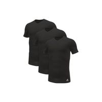 T-Shirt Homme adidas - uni - Paquet de 3 - Noir - Col en V - Manches 1/2