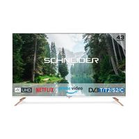 SCHNEIDER - SC43S1FJORD - 43"/108 cm  - Smart TV UHD - 3840x2160px - 3xHDMI - 2xUSB - DVB-T/T2/S2 - Dolby audio - Blanc - PVR Ready
