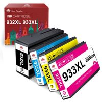 Cartouches d'encre compatibles pour HP 932XL 933XL - TONER KINGDOM - Pack de 4 - Noir, Cyan, Magenta, Jaune