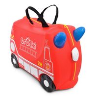 Trunki Valise à Roulettes pour Enfants et Bagages à Main pour Enfants : Valise à Roulettes Frank le Camion de Pompier (Rouge)