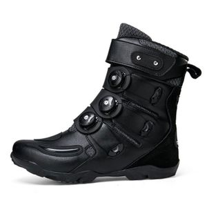 CHAUSSURE - BOTTE Ocymunboots-Chaussures de moto tout-terrain pour hommes et femmes,bottes de protection de rallye,haut de gamme- black[A1764]