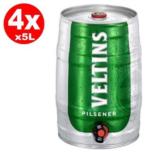 BIERE 4 x Fût de fête Veltins Pilsener 5 litres 4,8% vol.