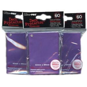 60 Ultra Pro Deck Protector Petite Taille jeu carte Manches Violet Nouveau YuGiOh Pack