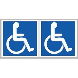 Sticker-Autocollant Handicap Véhicule équipé d'une Rampe d'accès Handicapé[196]  - Cdiscount Santé - Mieux vivre