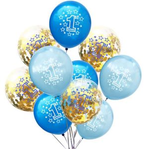 2nd Anniversaire Bébé 2 ans Confettis Latex Ballons Gonflable Fête Décoration 15pcs