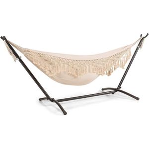 si/ège suspendu // balan/çoire suspendue // hamac hamac XXL 150 x 210 cm casa.pro beige