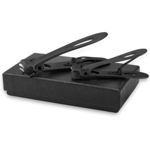 COUPE-ONGLES 2pcs noir c - Coupe-ongles de manucure en acier in
