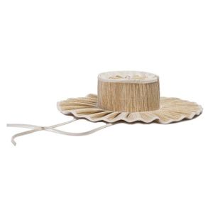 CASQUETTE Casquette,Chapeau de plage pliable et plissé, pour parents et enfants, avec bretelles, pour femmes, cadeau - Type beige-Child 53cm