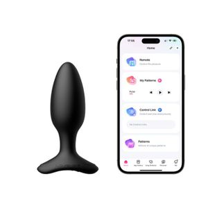 Plug Anal Vibrant Télescopique Avec Ventouse - Va Et Vient Connecté - Silicone Noir - Sextoy Unisexe