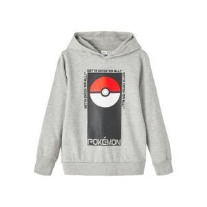 SWEATSHIRT Sweatshirt à capuche garçon Name it Jalte Pokemon - grey melange - 6 ans