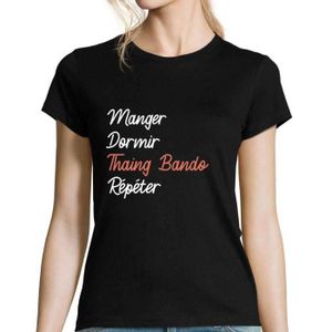 T-SHIRT MAILLOT DE SPORT Thaing Bando | T-Shirt Femme Sport Humour Drôle et