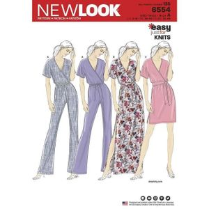 6263 Femmes' sans Manche Ligne A Robe Couture Motif New Look Tailles 8-18