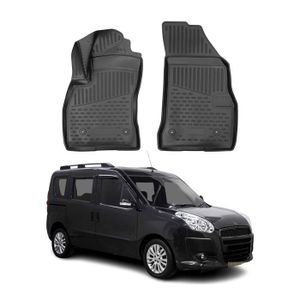 Tapis De Sol Sur Mesure Pour Fiat Doblo II Van (2010-2022) - Caoutchouc Renforcé - Fixation Velcro - Protection Optimale