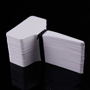 MARQUE-PLANTE Étiquettes de jardin en PVC blanc, 100 pièces, sig