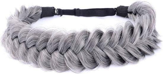 Bandeau Tressé Chunky 5 Brins - Cheveux Synthétiques - Extensible Et Réglable - Fibre Japonaise Résistante à La Chaleur - Accessoire Cheveux Femme