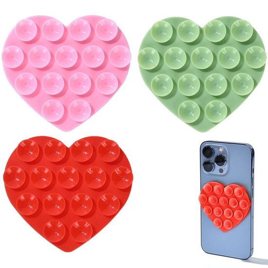 4 Pièces Ventouse Double Face Polyvalent Support à Ventouse Double Face Silicone Tapis De Ventouse Pour Téléphone Convient à Tous Les Modèles De Téléphones Portables 4 Couleurs