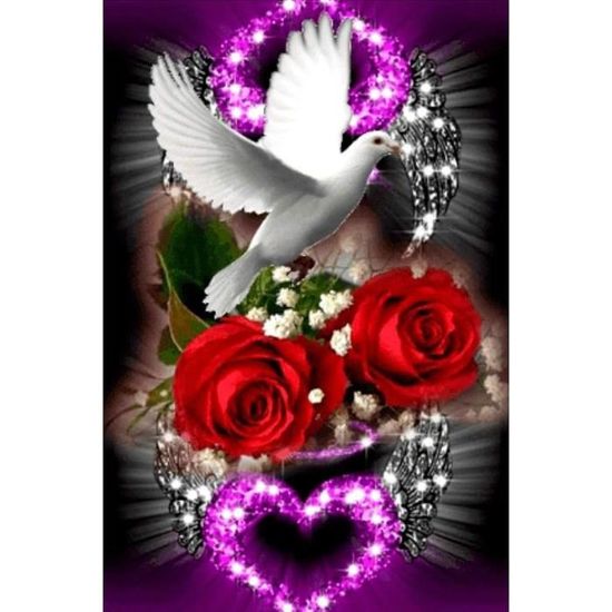 Kit Peinture Diamant 5D 'Rose Bleue' 30x30 Cm - DIY Art Thérapie, Décoration Murale - Complet Avec Diamants Ronds Et Toile