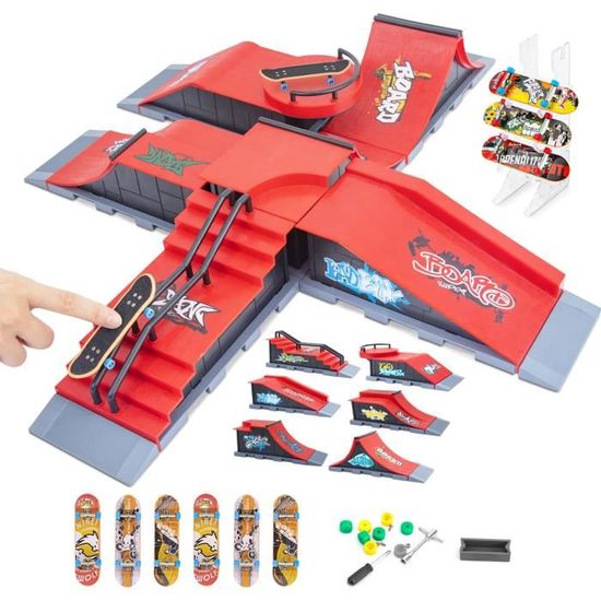 5 Planches à Doigts Finger Skateboard - Mini Skate En Alliage - Motifs Aléatoires - Jouet Pour Enfants 3+