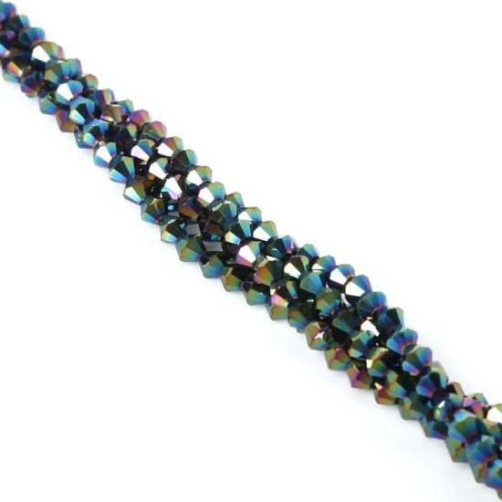 Lot De 1200 Perles En Verre Violet Olive - Anciennes - Neuf - Pour Création