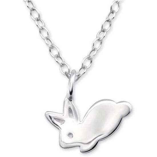 Boucles D'Oreilles Fille Argent 925 - Motif Lapin Blanc Avec Paillettes - Laimons - Cadeau Enfant