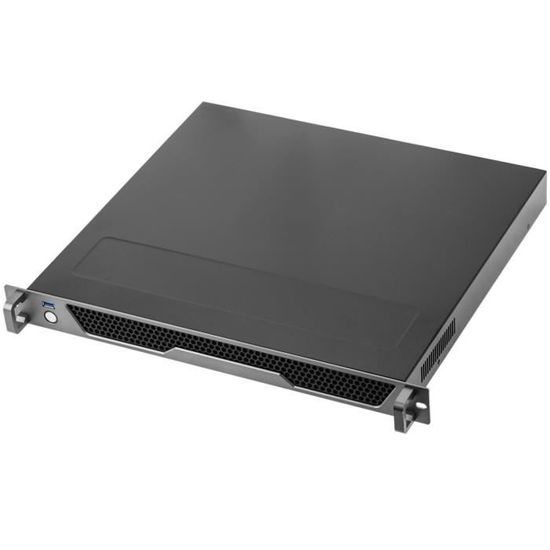 Cache Un Rack Informatique CableMarkt - Châssis rack IPC pour ordinateur couleur aluminium noir 1u ...