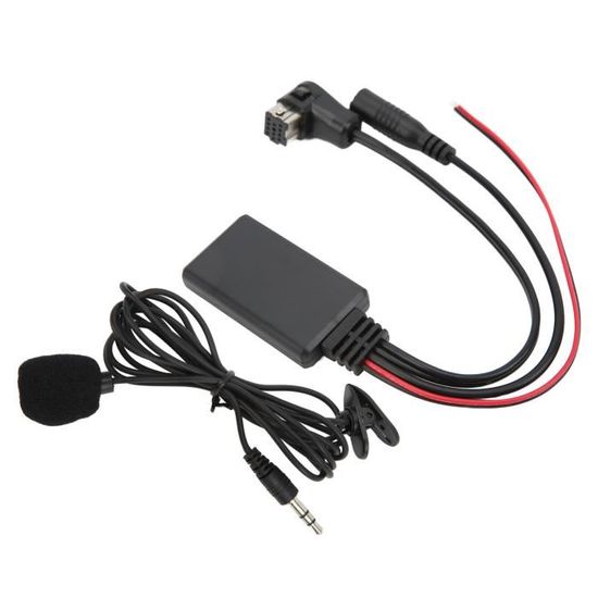 Dilwe câble audio auxiliaire Bluetooth Câble adaptateur Bluetooth Aux IN  150 cm avec remplacement de microphone pour autoradio - Cdiscount Auto