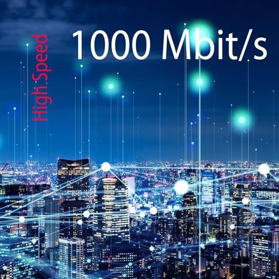 Lot De 10 Câbles Réseau Cat.6 Freiwerk - 1m, Noir - Ethernet 1000 Mbit/s, Blindage S/FTP