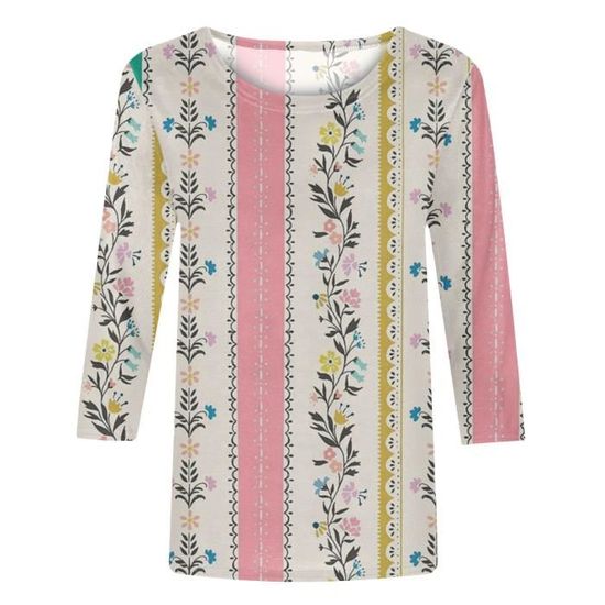 Tunique Kurti Bimba Sans Manches Pour Femme - En Rayonne Imprimée, Longueur Mi-mollet (~46 Pouces), Coupe Droite Décontractée