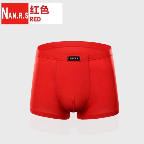 Caleçon,Caleçon en Fiber de bambou pour homme, sous vêtement respirant, culotte sexuelle, Boxer