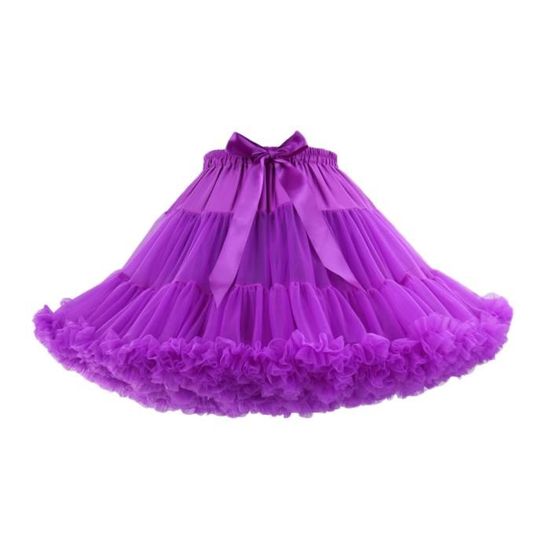 Jupe Tutu Tulle 3 Couches Femme - Style Rétro Années 80, Pour Fête, Halloween, Carnaval, Danse (fluo) - 2