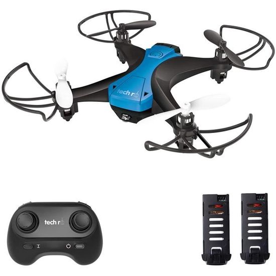 Drone Mini Tech Rc Pour Enfants - Autonomie 20min, 2 Batteries - Télécommande 2.4GHz - 360° Flips - Débutants