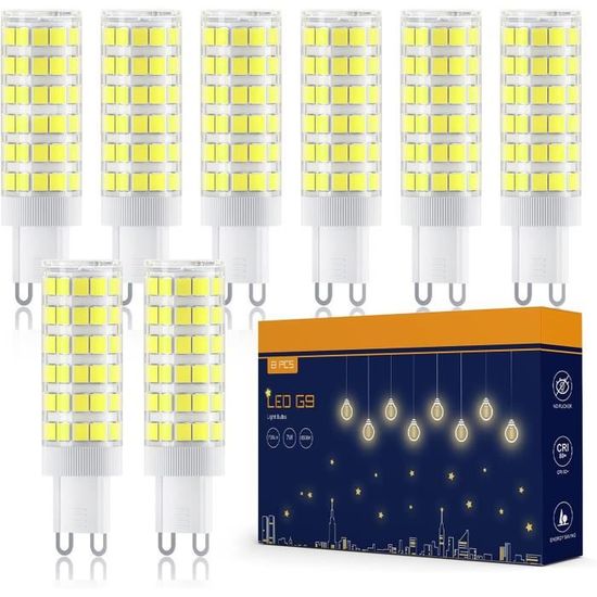 Ampoule LED G9 6W Blanc Froid – Équivalent 50W, 220-240V, Idéale Pour éclairage Moderne Et économe
