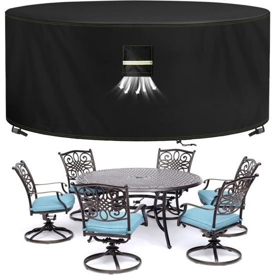 F-VitoRie Housse Salon De Jardin 420D Oxford Tissu Pour Mobilier Housse De Table Imperméable
