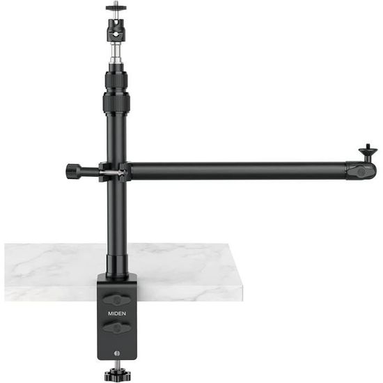 NEEWER - Support De Bureau Télescopique Pour Caméra & Ring Light - Hauteur Réglable 43-102cm - Rotule 360° - Noir
