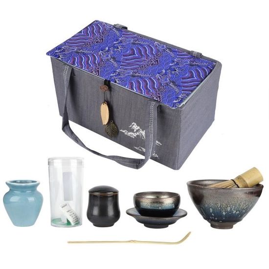 Service à Thé Home Color - 6 Tasses Avec Soucoupes Et Support Chromé - Porcelaine, Multi-couleurs, Micro-ondes Et Lave-vaisselle - 5