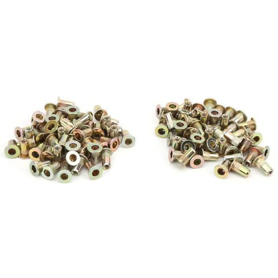 100 Vis à Toiture Cruciforme Avec écrou Carré – M8 X 80 Mm, Zingué, Onestopdiy