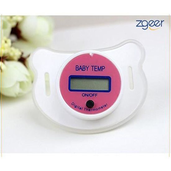 Thermomètre sucette tétine pour bébé enfant Digital LCD rapide précis lecture hors écran moniteur 