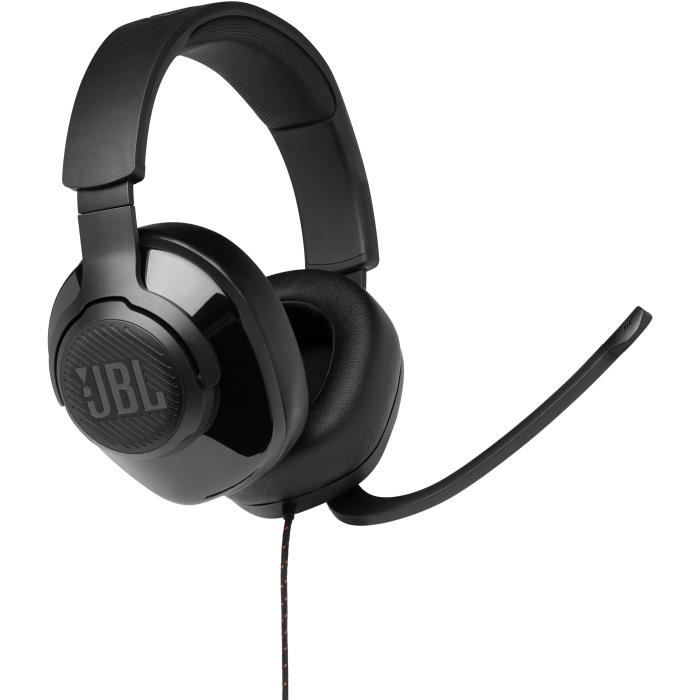 JBL Quantum 200 - Casque filaire gaming supra-aural avec micro flip-up - Noir
