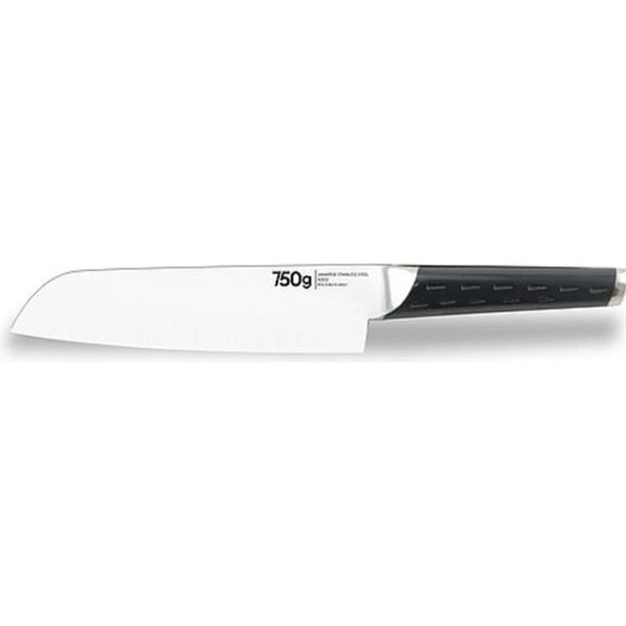 750 G Couteau santoku Zen - 17 cm - Pleine soie - Lame japonaise