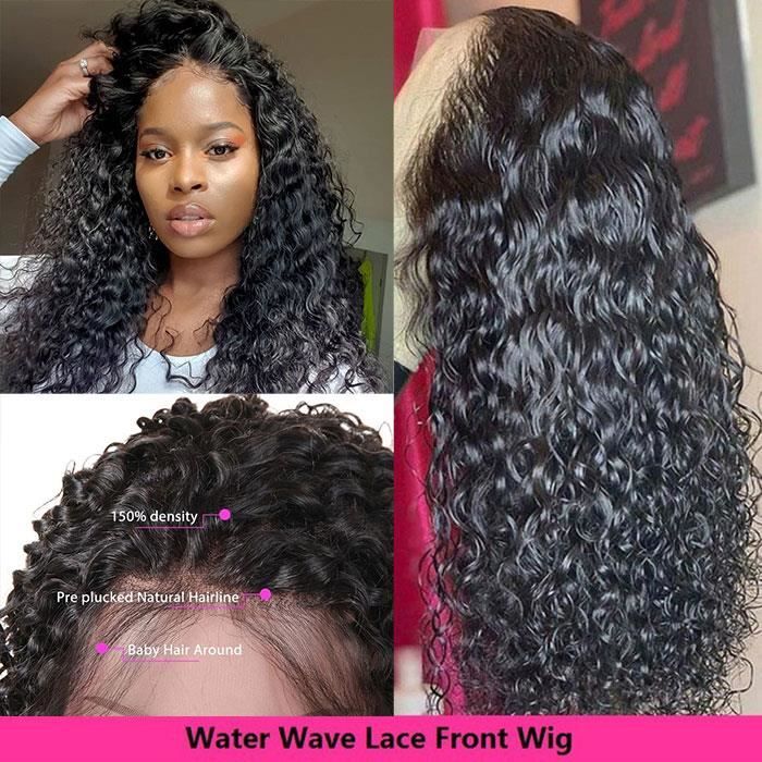 Perruque Femme Lace frontal Cheveux Naturel 13*4 Lace Ondulée Remy Hair 16- Vipbeauty Hair