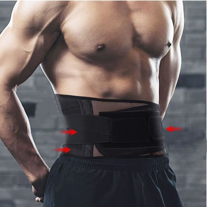 Sport taille soutien haltérophilie équipement de protection taille fitness ceinture ceinture arrière XYM200622906BKXL_0922
