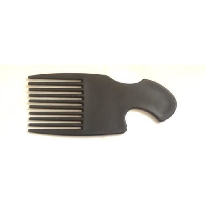Noir Mat Afro Peigne Démêlant Cheveux Brosse Sac à Main Taille