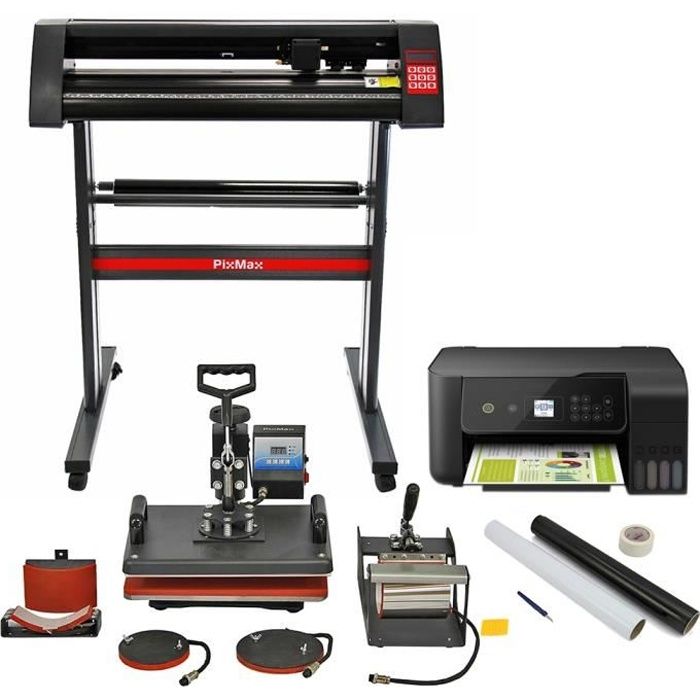 Presse à Chaud 5 en 1, Plotter de Découpe Vinyle, Imprimante et Pack Weeding