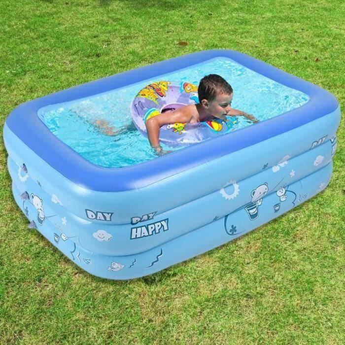 Umiwe Piscine gonflable pour enfant Bleu 120cm en PVC