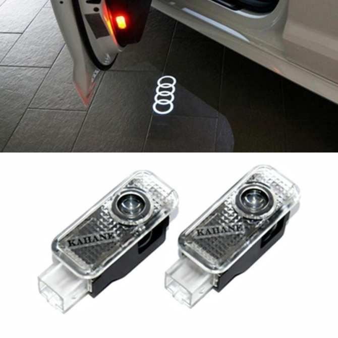 2pc Voiture LED AVERTISSEMENT DE PORTE AVERTISSEMENT DE LA PORTE VIEILLAGE DE LOGO POUR AUDI A4 A5 A6 B5 B6 B7 Q3 Q5 Q7 RS Quattro S
