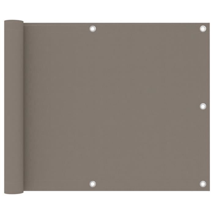 SHOP&4410 Moderne Paravent extérieur Paravent de Balcon - Écran de balcon Écran Jardin Pare-Vue Brise Vue Terrasse Taupe 75x400 cm T