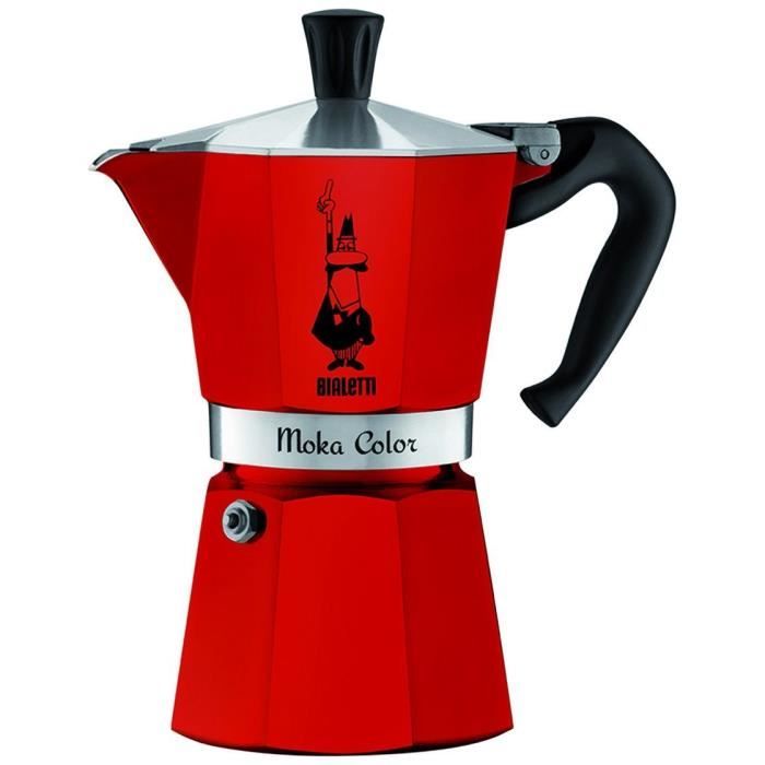 Bialetti - cafetière italienne 3 tasses rouge - 0009132