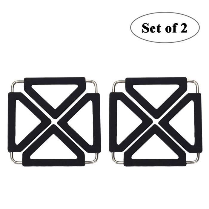 D&D Dessous de Plat en Silicone réglable pour pour Repas Chauds de Cuisine ou Table de Salle à Manger Pot Coussinets Coussinets H