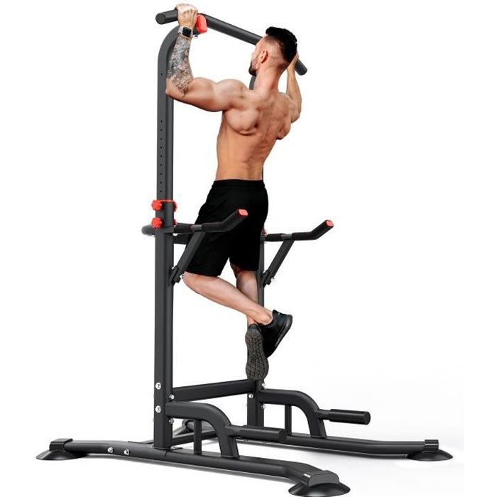 Dripex Barre de Traction Chaise Romaine Station Multifonctions reglable Power Tower