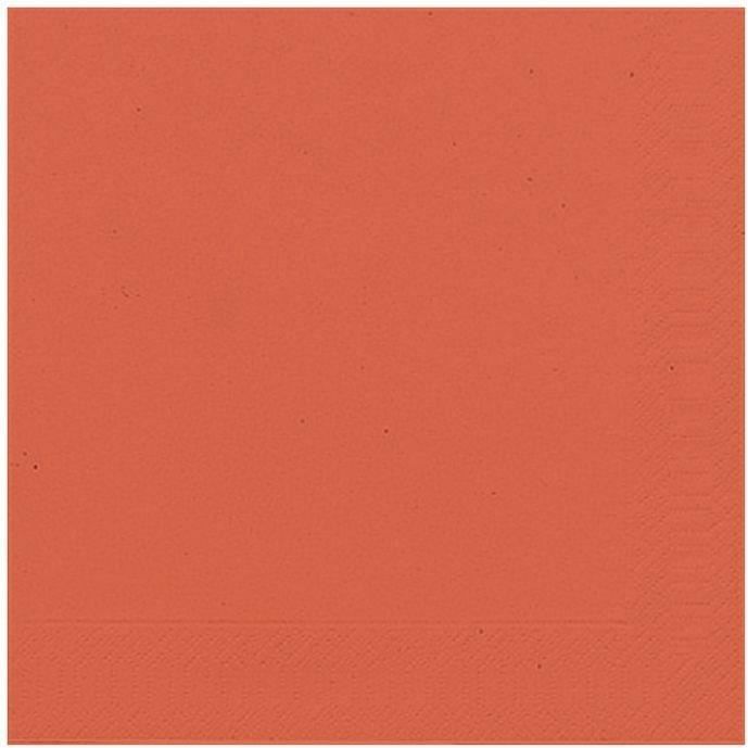 DUNI - 20 Serviettes ouate 33x33cm 3 plis Mandarine